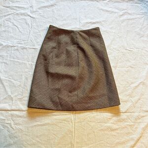 Banana Republic Wool Women's A-Line Brown Skirt Size 00 Petite